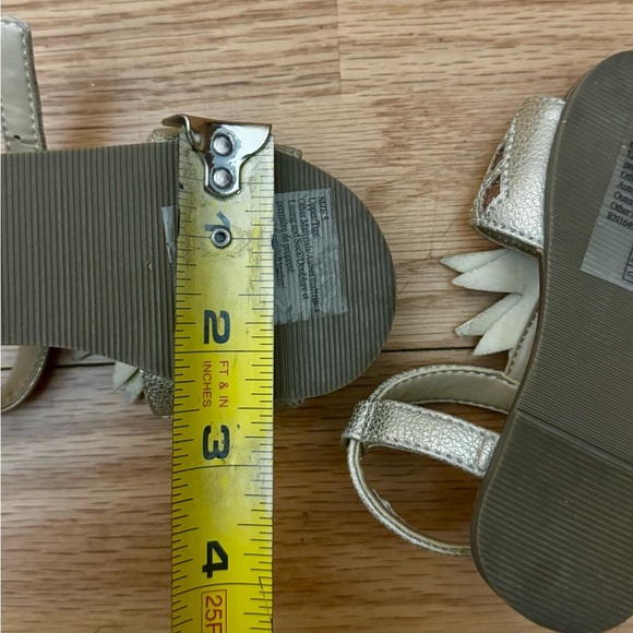 Janie and Jack Gold and Mint Kids Sandals - Picture 11 of 13